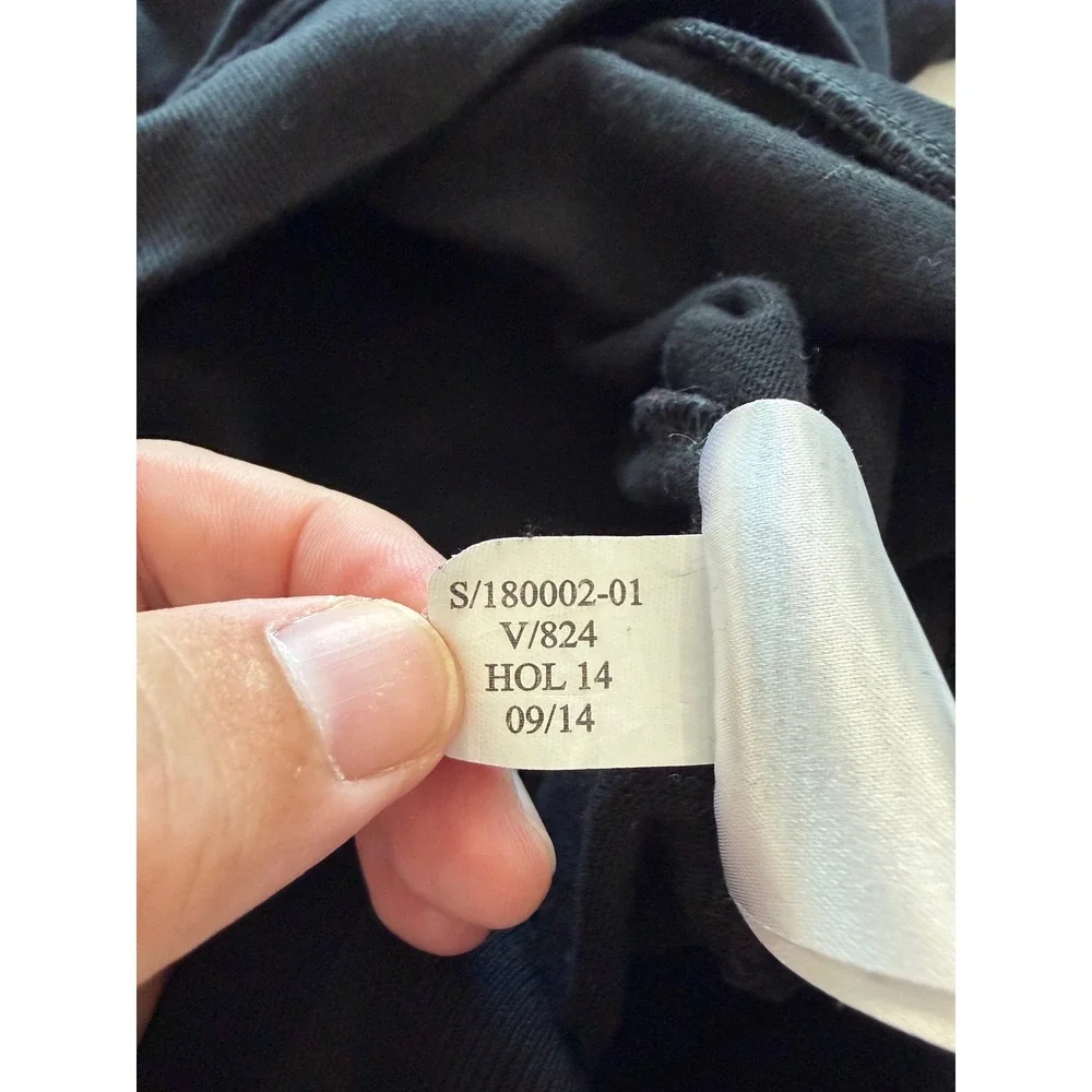 Banana Republic Mens S Black Henley Hoodie 100% Cotton Pullover Sweater travel
